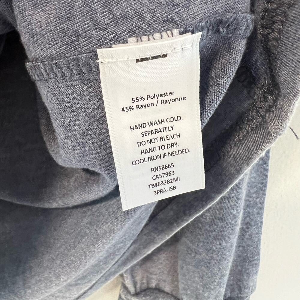 NWT Treasure & Bond Long Sleeve Scoop Neck Space Dyed Top Blue Gray Small - Picture 6 of 7